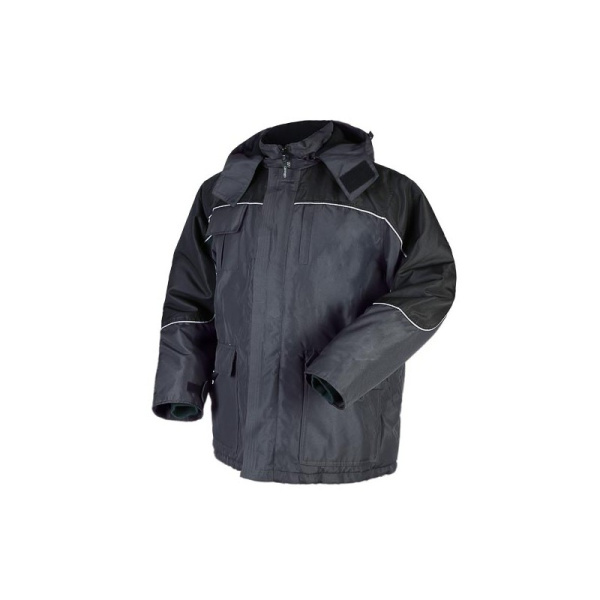 Куртка HARDGO, мужская, ПЭ, СОП, утепленная, серый/черный, Talis